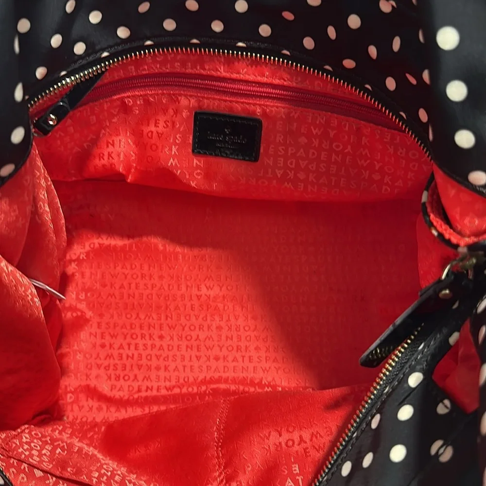 Kate Spade Black and White Polka Dot Satchel